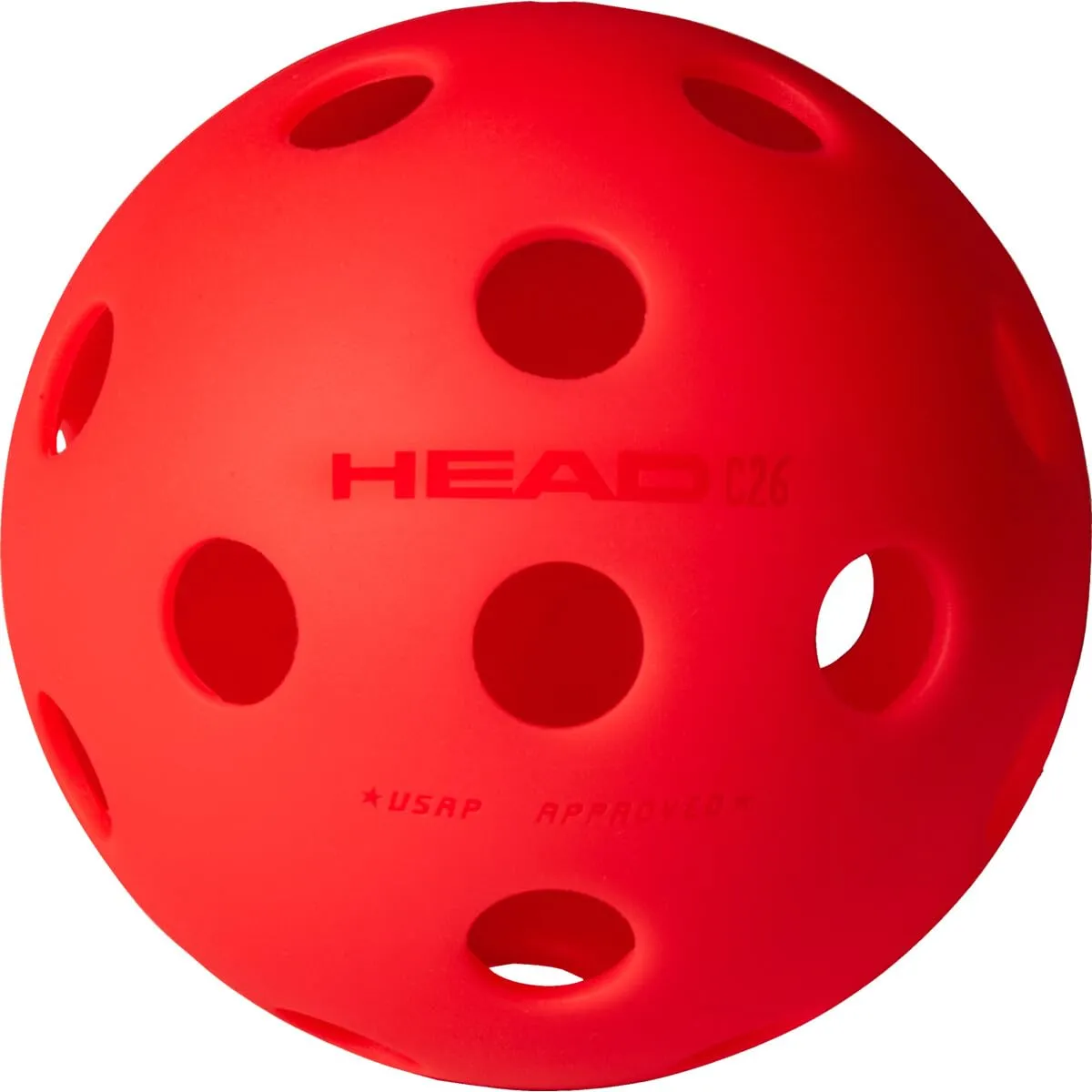 HEAD Championship 26 Indoor Pickleball Red 26g 2.904in USAPA Approved Pack of 3