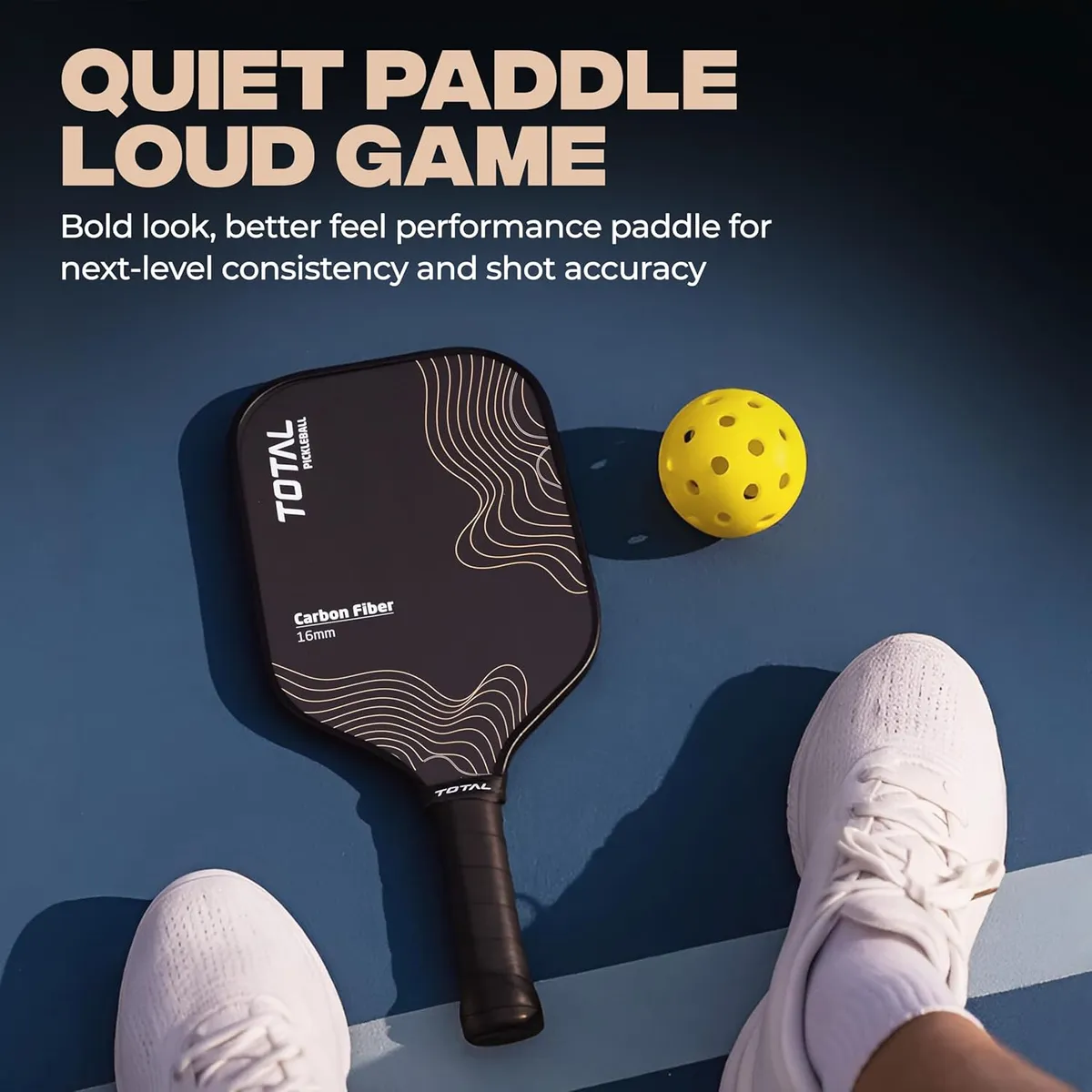 TOTAL TSF6-1 Pickleball Paddle Black Gold 16MM Core