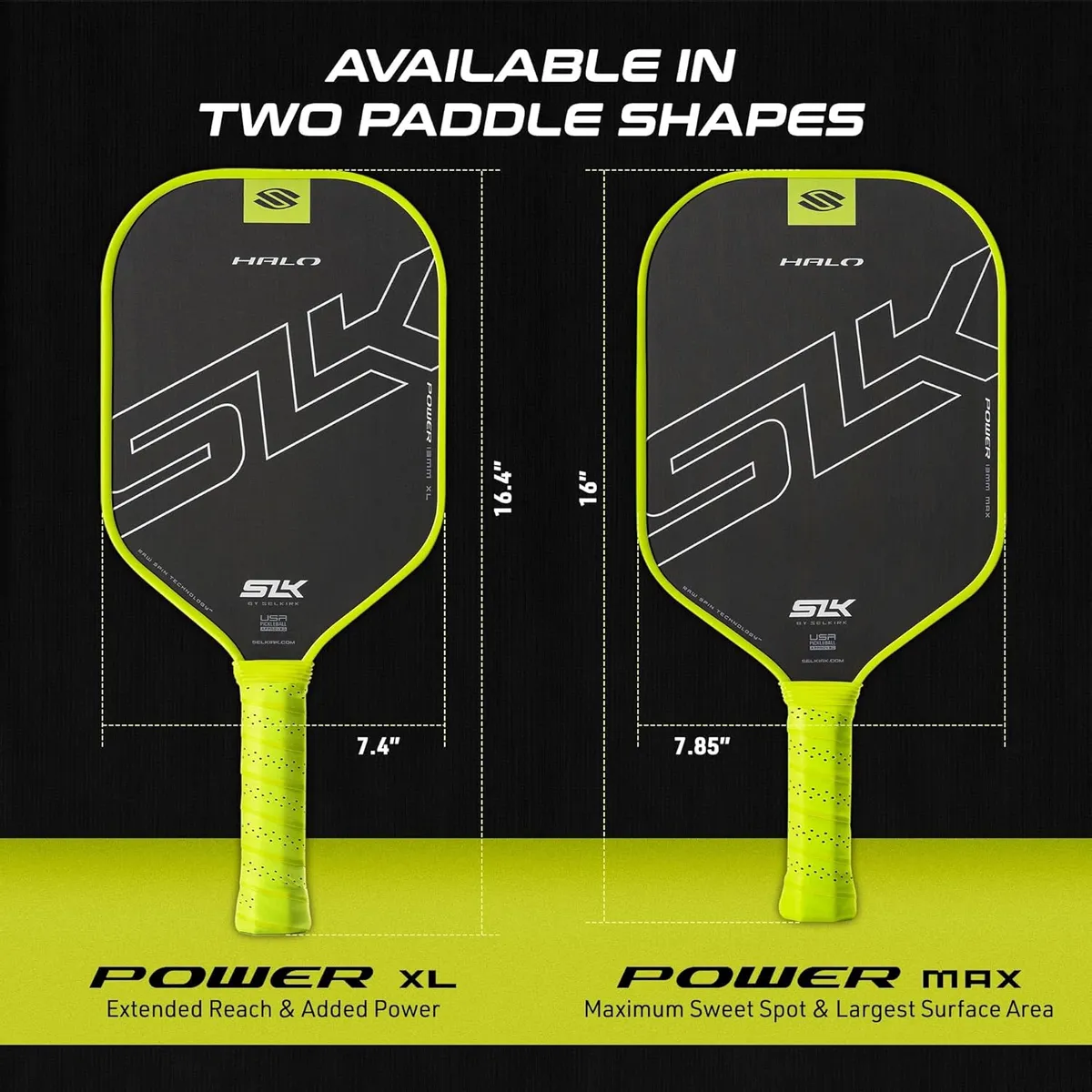 Selkirk Halo Power XL Pickleball Paddle 13mm Green