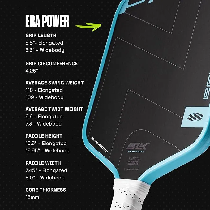 Selkirk Era Power EL Pickleball Paddle 16mm Cyan