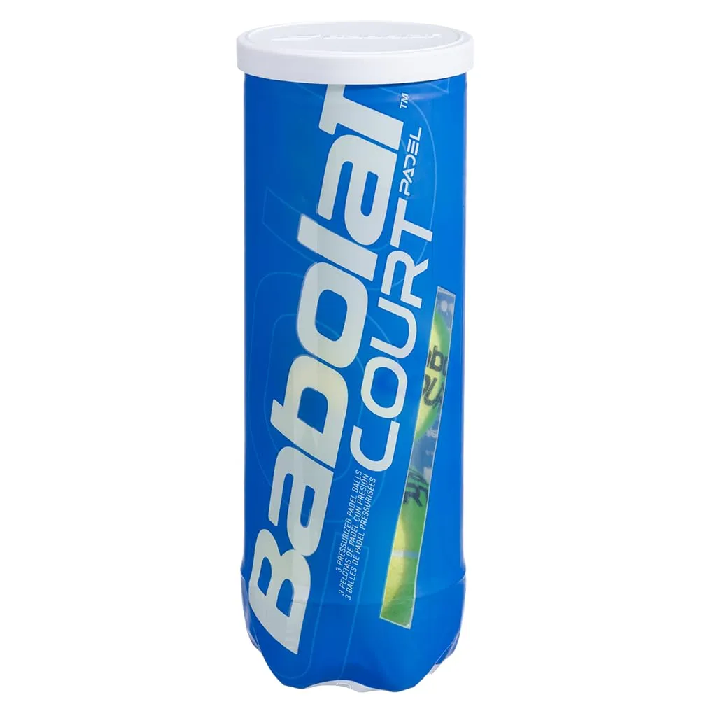 Babolat Court X3 Padel Balls Can of 3 FIP APT Official Ball Yellow