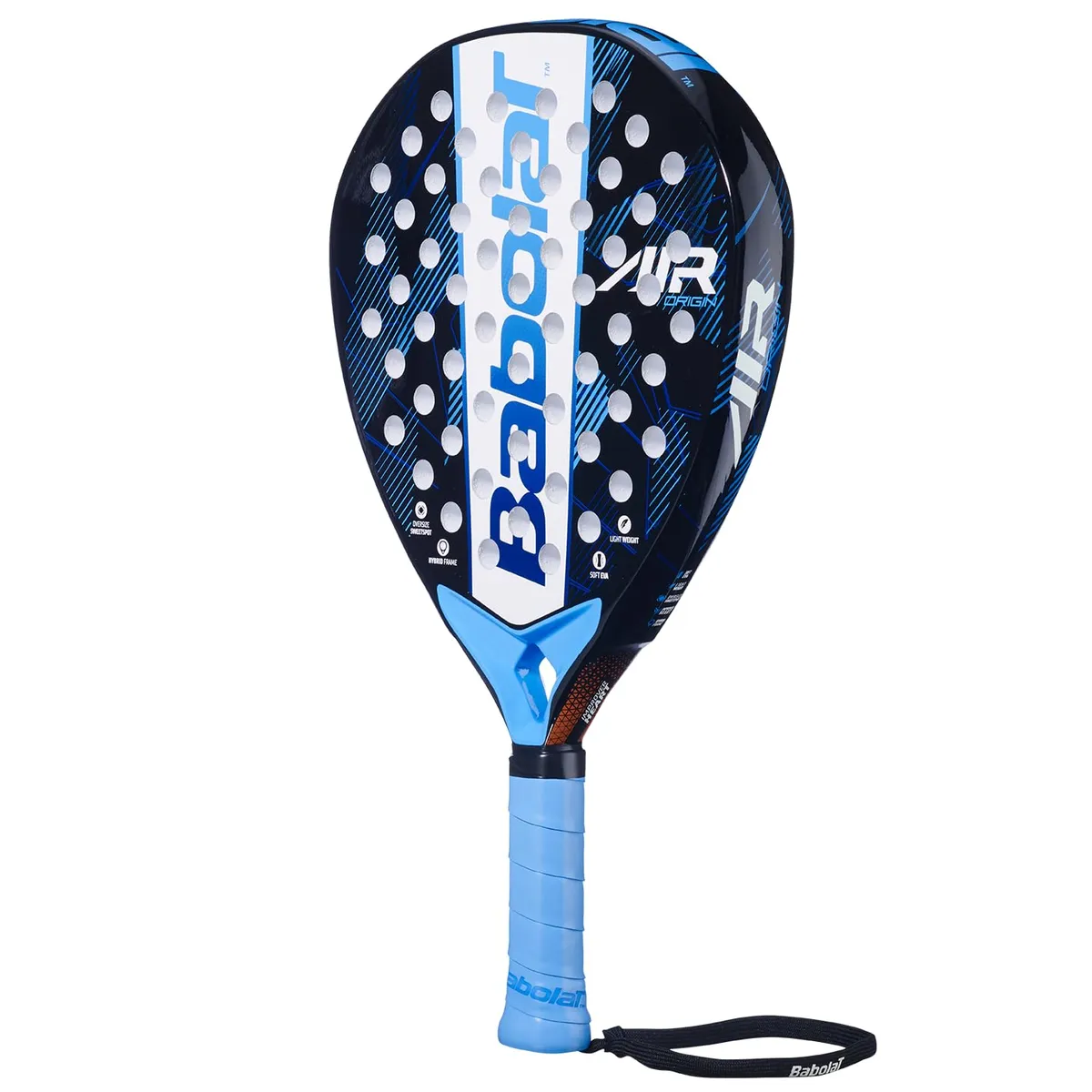 Babolat Air Origin Padel Racquet Blue 345g Teardrop Fiberglass EVA