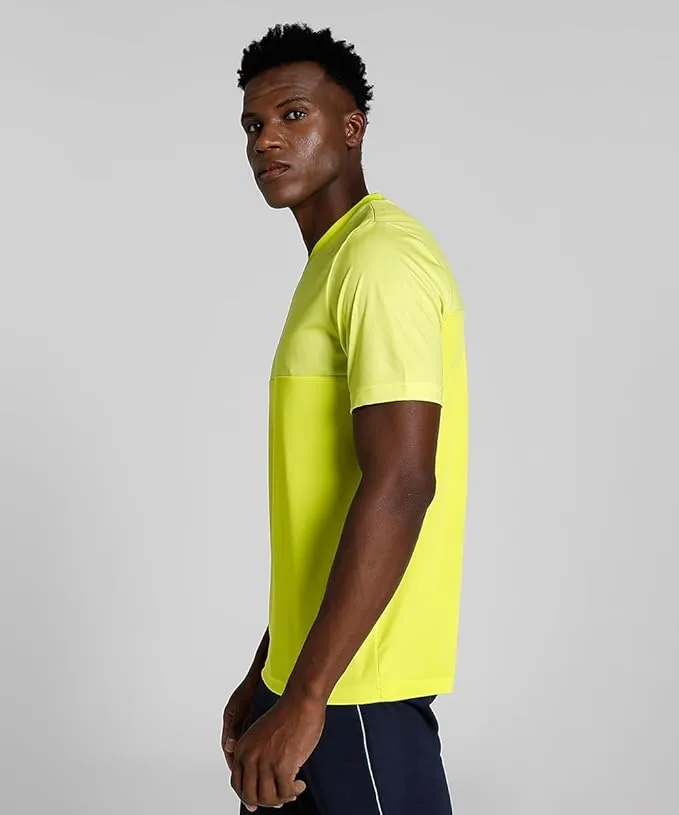 Puma Cricket Team V-Neck Men T-Shirt Yellow Alert M