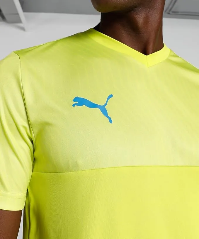 Puma Cricket Team V-Neck Men T-Shirt Yellow Alert M