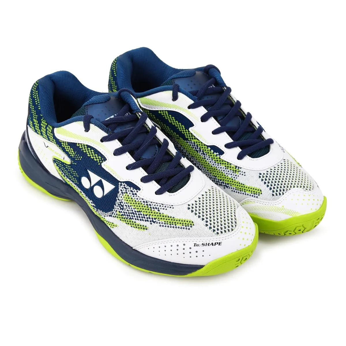 Yonex V200-i Badminton Shoes Duo Foam Carbon Sheet HexaGrip Tru Shape White Deep Ocean UK 8