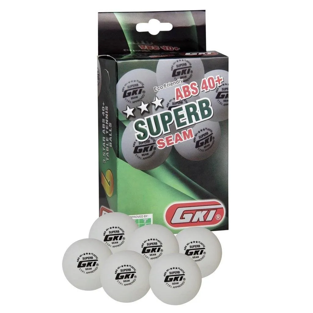 GKI 3 Star Superb Table Tennis Ball Pack of 6 3 Star