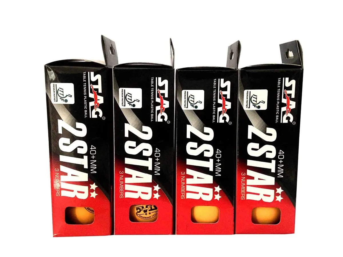 Stag 2 Star Table Tennis Ball Pack of 12 2 Star