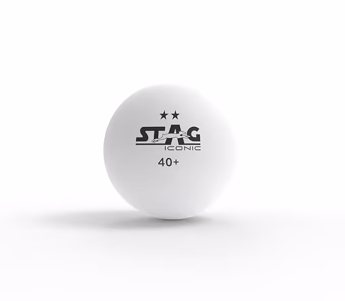Stag 2 Star Table Tennis Ball White (Pack of 3)