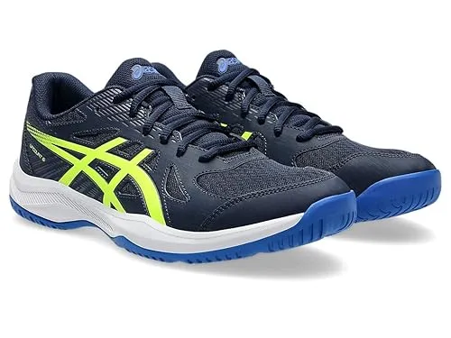 ASICS Upcourt 6 Badminton Shoes Midnight/Safety Yellow UK 9