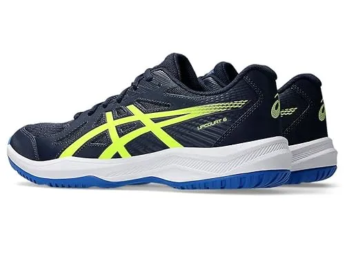 ASICS Upcourt 6 Badminton Shoes Midnight/Safety Yellow UK 9
