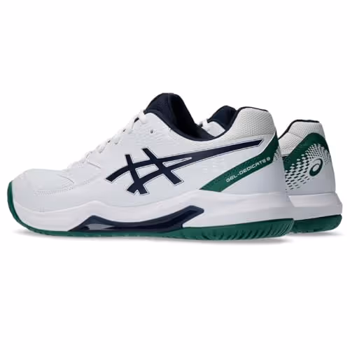 ASICS Gel Dedicate 8 Tennis Shoes White/Blue Size 10
