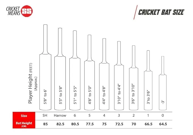 SS Sky Thunder Kashmir Willow Cricket Bat Short Handle