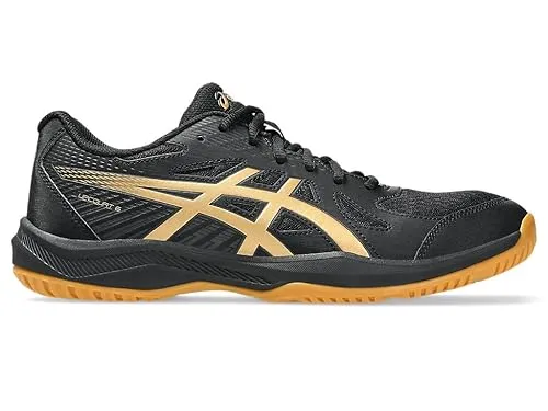 ASICS Upcourt 6 Badminton Shoes Black/Pure Gold UK 10