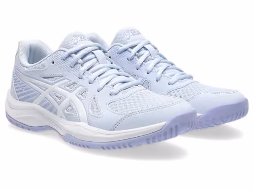 ASICS Women Upcourt 6 Indoor Badminton Shoes Deep Plum/Soft Sky Size 7