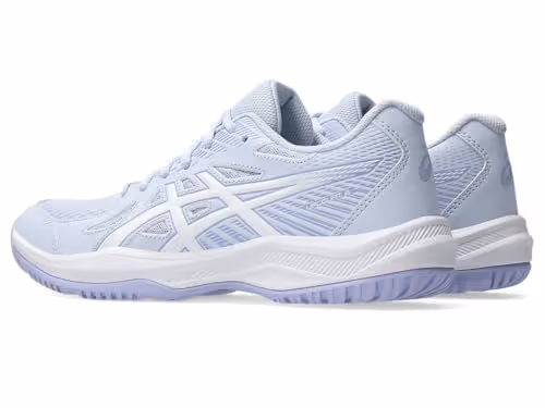 ASICS Women Upcourt 6 Indoor Badminton Shoes Deep Plum/Soft Sky Size 7