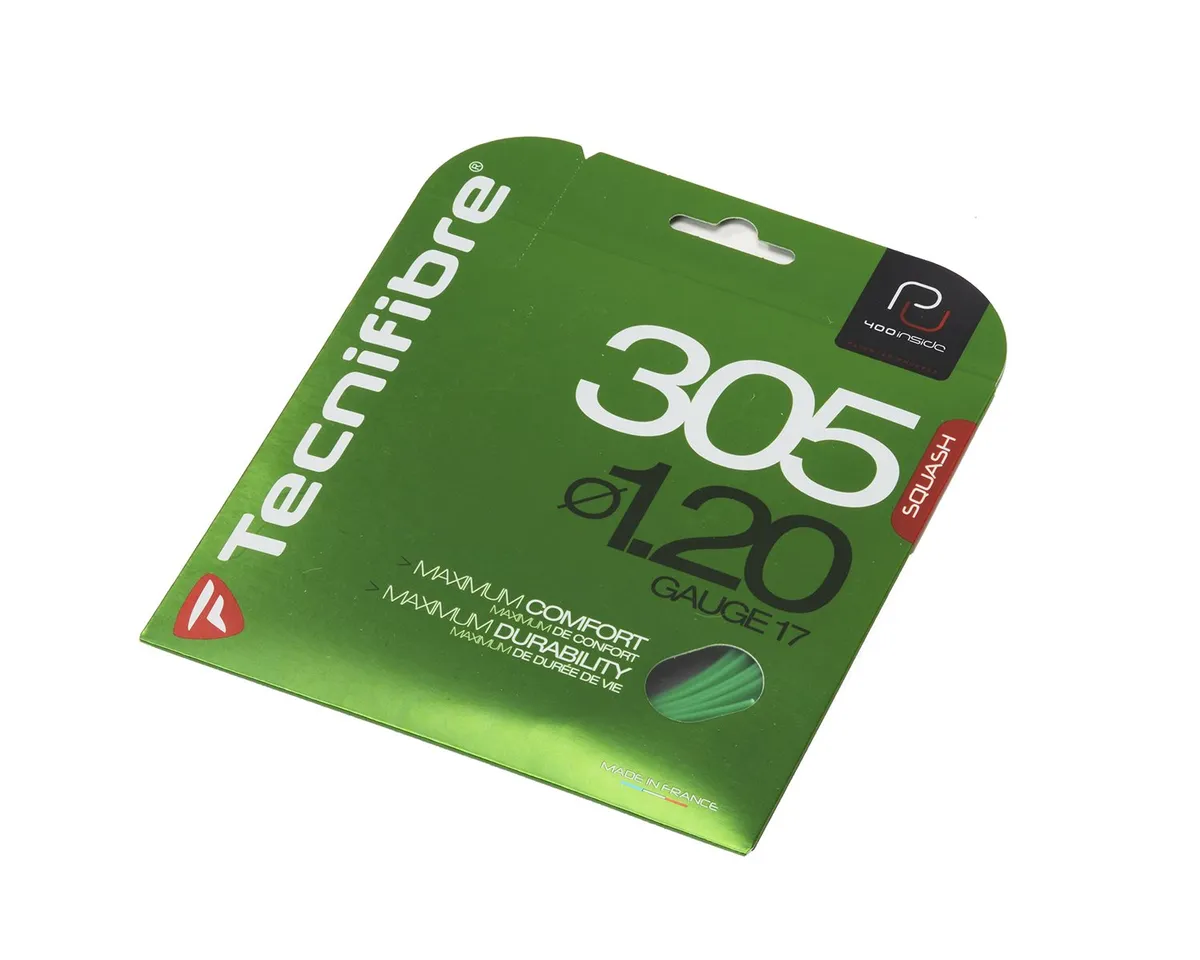 Tecnifibre 305 Squash String Set Green 1.20mm 17 Gauge
