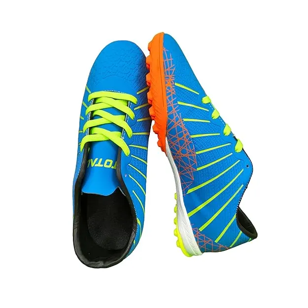 TOTAL PS-I-Dominate Football Indoor Turf Shoes Sky/Orange UK Size 9