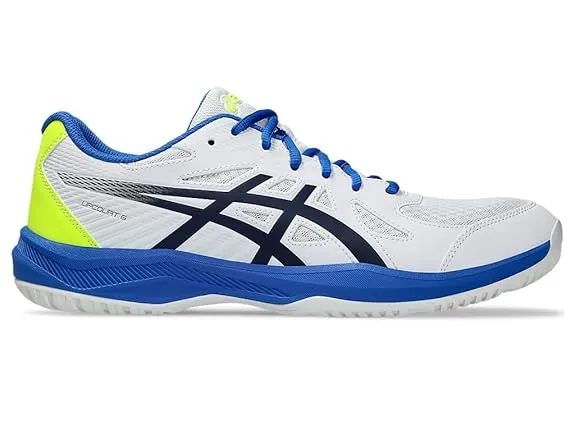 ASICS Upcourt 6 Badminton Shoes White/Blue UK 9