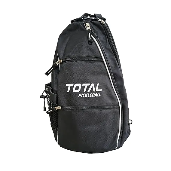 Total TSF6-9 Pickleball Paddle Cover Bag Black 2 Paddles 4 Balls Zipper Dual Strap Compact