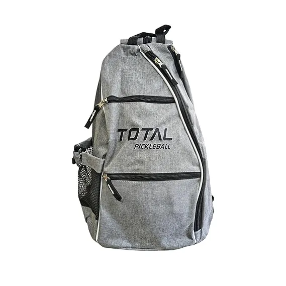Total TSF6-9 Pickleball Paddle Cover Bag Silver 2 Paddles 4 Balls Zipper Dual Strap Compact
