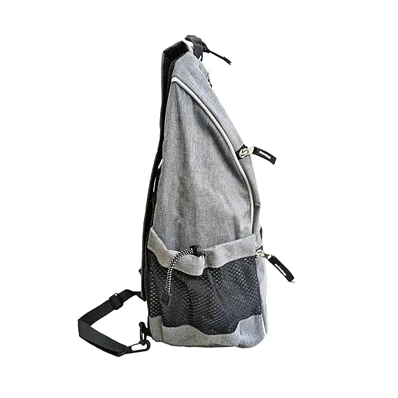 Total TSF6-9 Pickleball Paddle Cover Bag Silver 2 Paddles 4 Balls Zipper Dual Strap Compact