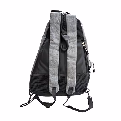 Total TSF6-9 Pickleball Paddle Cover Bag Silver 2 Paddles 4 Balls Zipper Dual Strap Compact