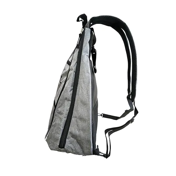 Total TSF6-9 Pickleball Paddle Cover Bag Silver 2 Paddles 4 Balls Zipper Dual Strap Compact