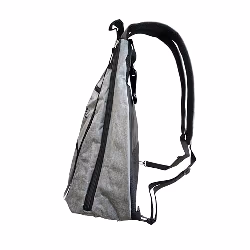 Total TSF6-9 Pickleball Paddle Cover Bag Silver 2 Paddles 4 Balls Zipper Dual Strap Compact