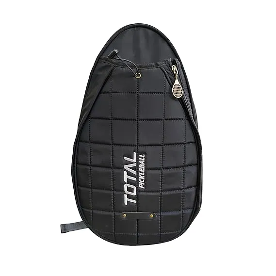 Total TSF6-10 Pickleball Kit Bag Black Holds 2 Paddles Balls Accessories Lightweight Durable