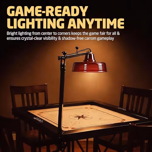 Total ASI Adjustable Carrom Lamp Shade Foldable Metal Frame Height Angle Adjustable Lighting