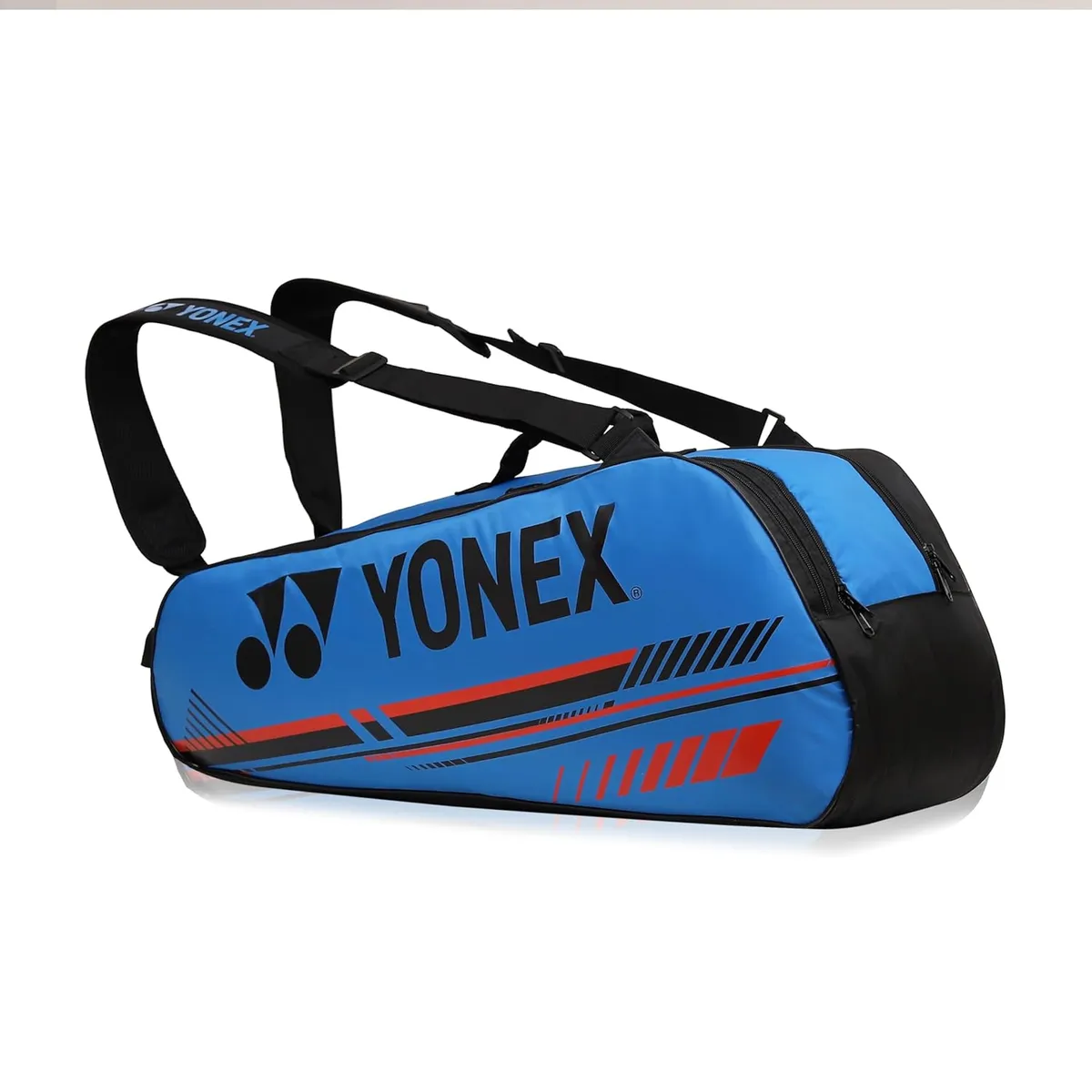 Yonex ACE2 BT6 Badminton Racquet Bag Thermal Lined 6 Racket Anti-Theft Jet Black/Pacific Coast