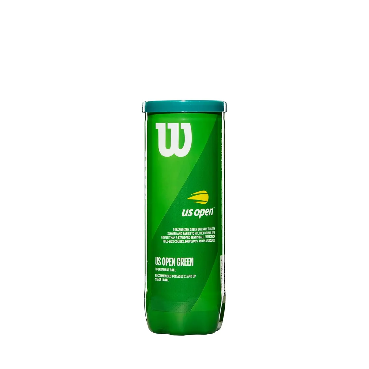 Wilson US Open Green Tournament Transition Tennis Ball Can of 3