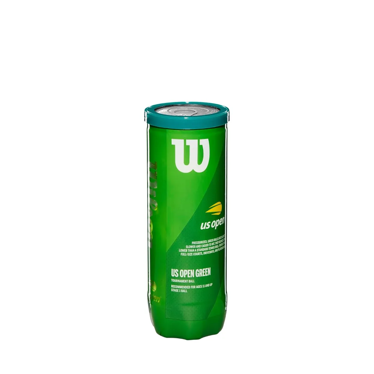 Wilson US Open Green Tournament Transition Tennis Ball Can of 3