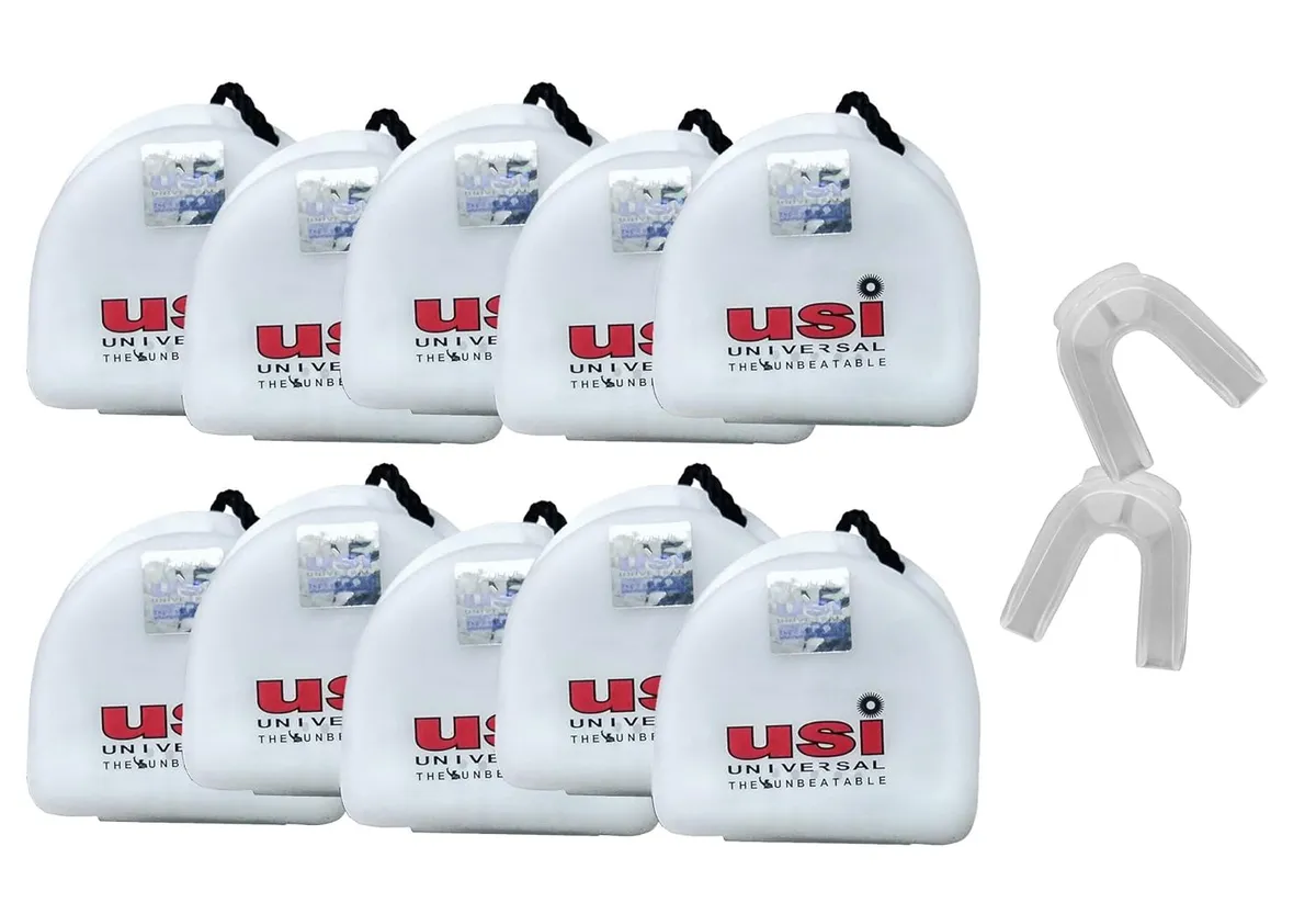 USI Universal MGD Double Boxing Mouth Guard Boil and Bite Thermoplastic 2-Piece with Case