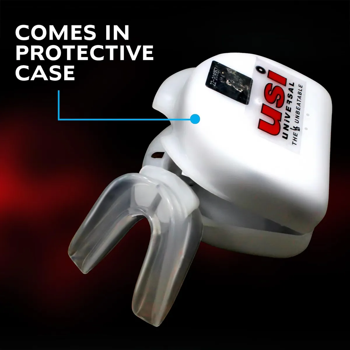 USI Universal MGD Double Boxing Mouth Guard Boil and Bite Thermoplastic 2-Piece with Case