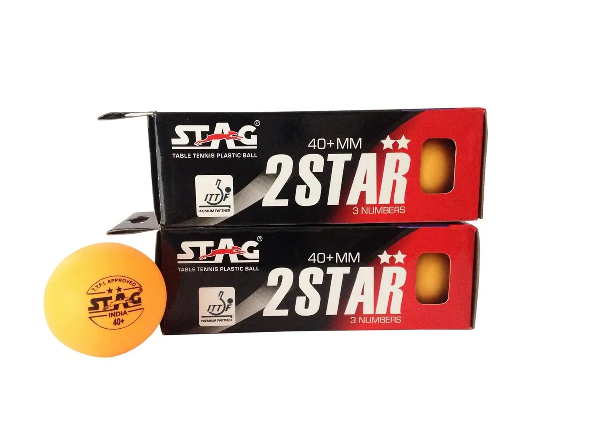 Stag 2 Star Table Tennis Ball Pack of 6 2 Star