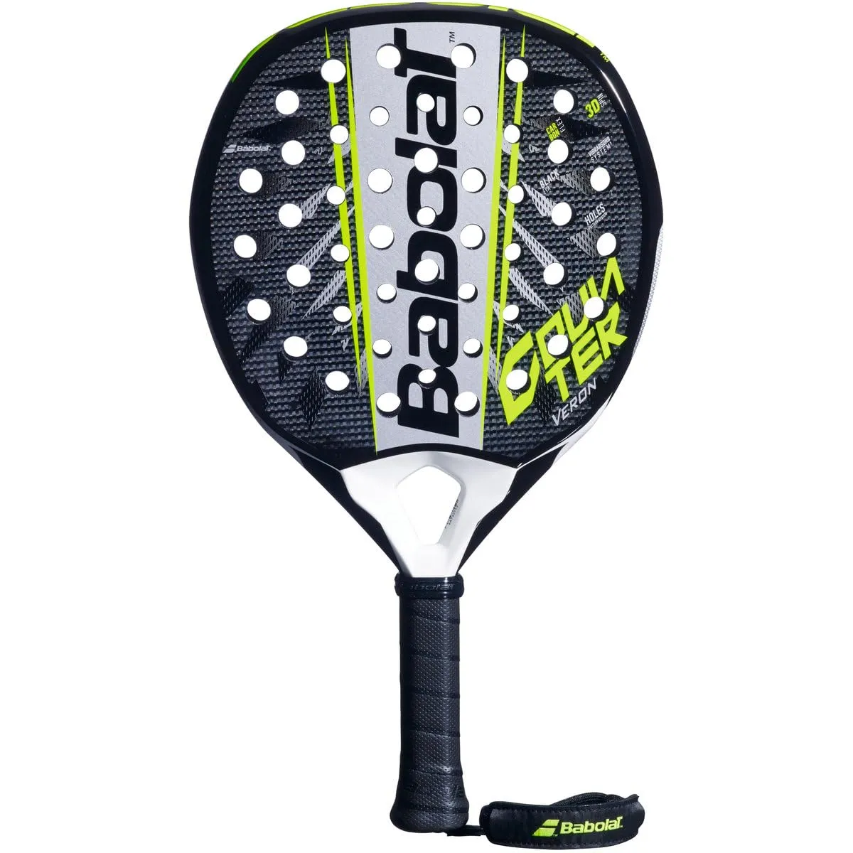 Babolat Counter Veron 2.6 Padel Racquet Black Green 365g Round CarbonFlex EVA