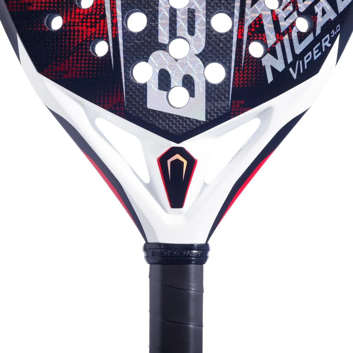 Babolat Technical Viper 3.0 Padel Racquet Black Red Silver 370g Diamond 3K Carbon