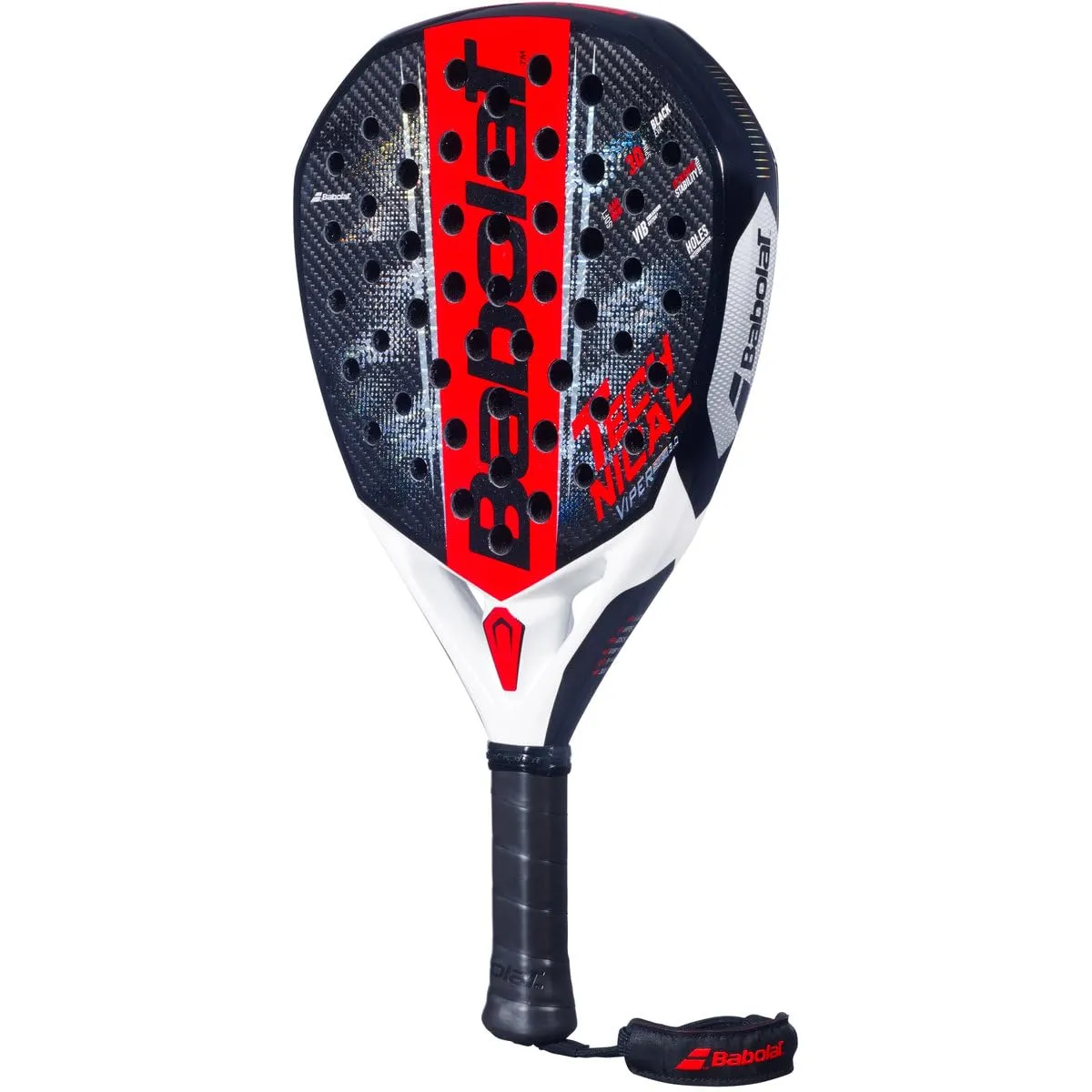 Babolat Technical Viper Soft 3.0 Padel Racquet Black Red 365g Diamond Soft Carbon EVA