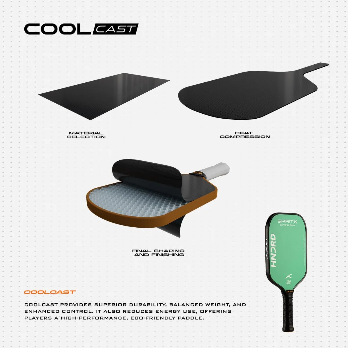 Hundred Spirit-X Extend 13mm Pickleball Paddle Pop Teal
