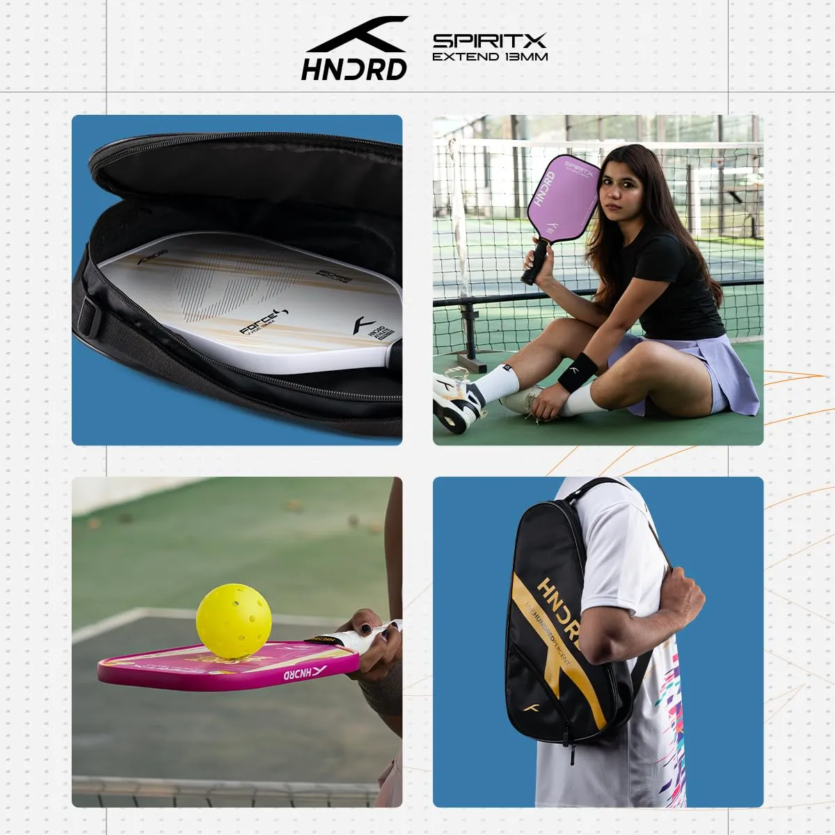 Hundred Spirit-X Extend 13mm Pickleball Paddle Pop Teal