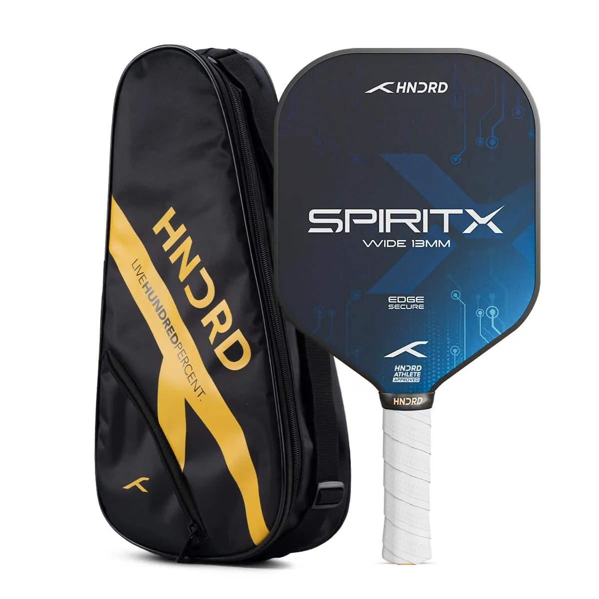 Hundred Spirit-X Wide 13mm Pickleball Paddle Black Navy T700 Raw Carbon