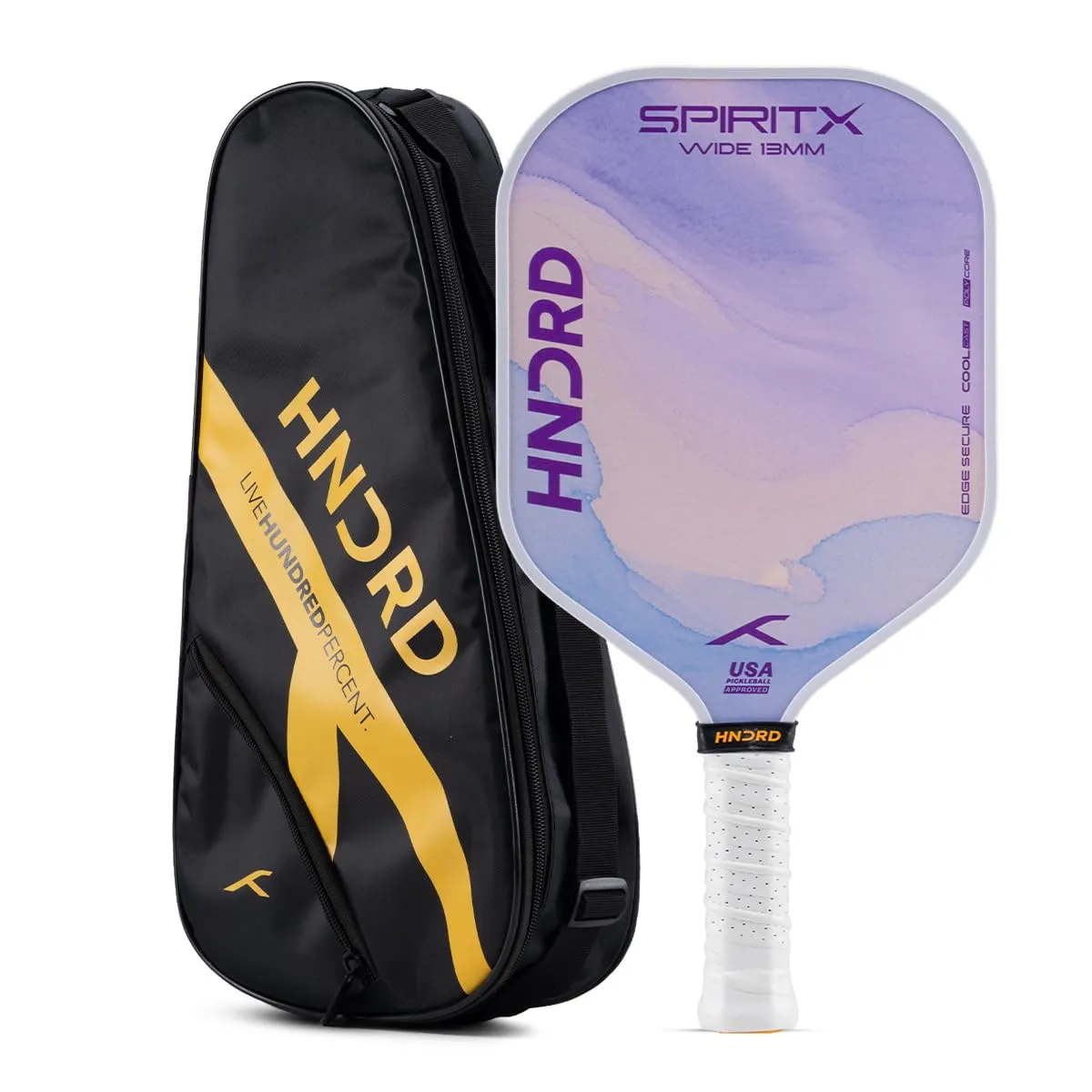 Hundred Spirit-X Wide 13mm Pickleball Paddle Flow Blast Purple T700 Carbon