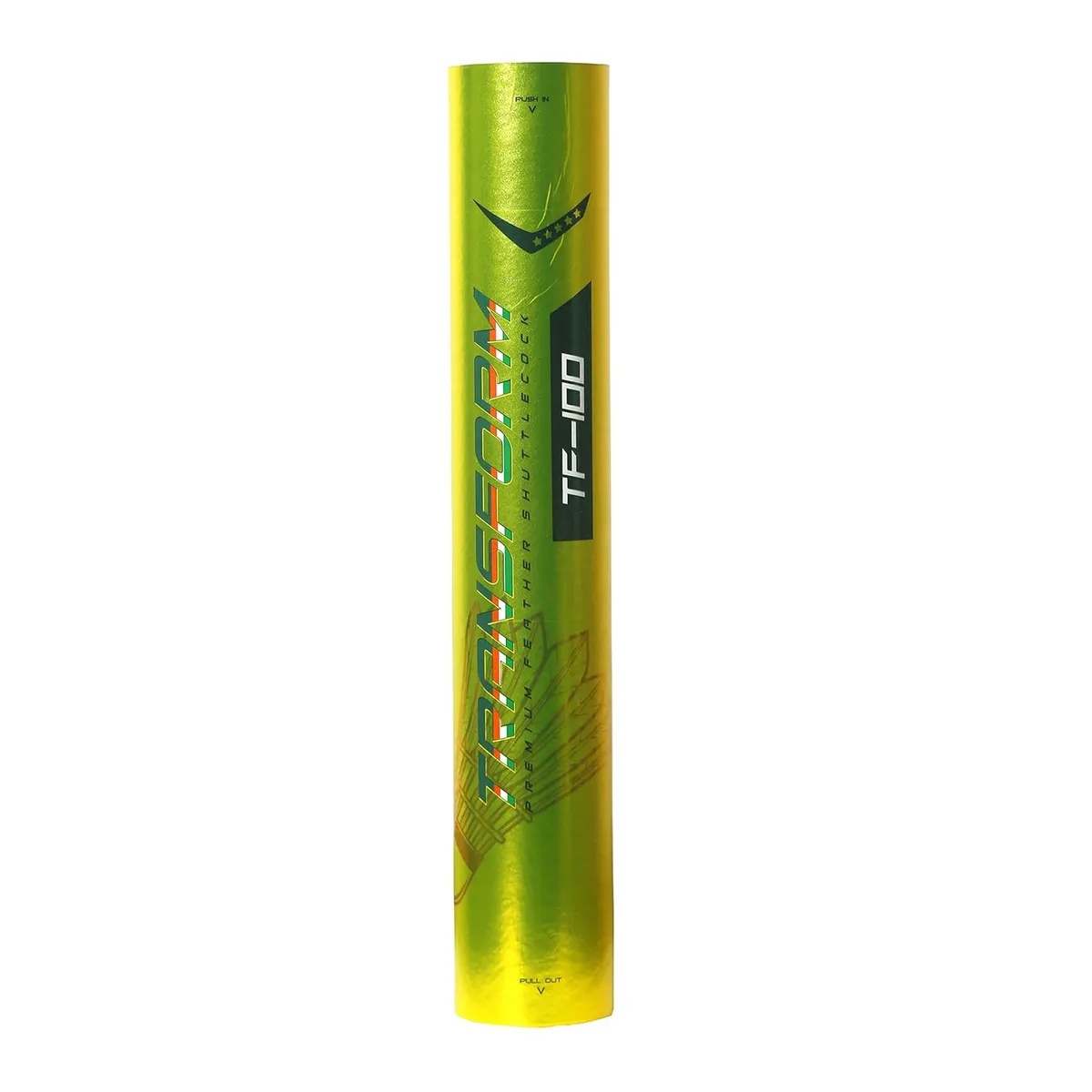 Transform TF-100 Badminton Feather Shuttlecock Speed 77 White Pack of 12