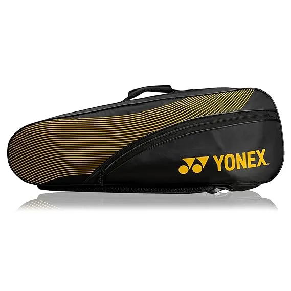Yonex SUNR 24035 BT5 Badminton Kitbag 41L Foam Lined Two Compartment Black/Deep Yellow