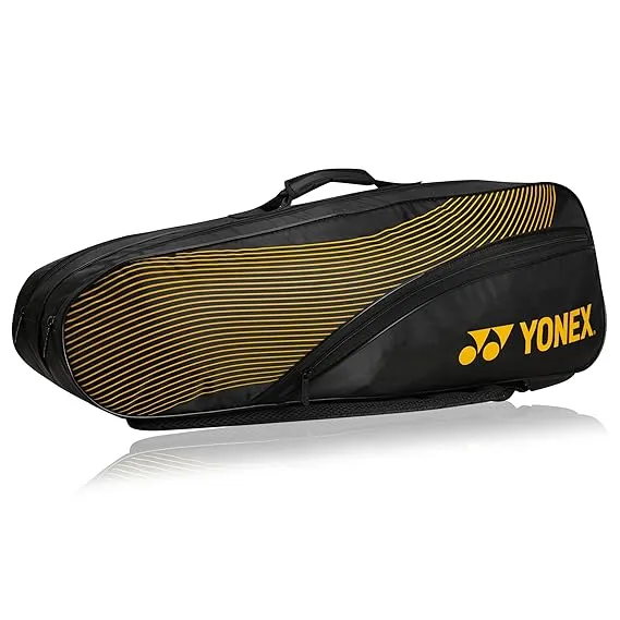 Yonex SUNR 24035 BT5 Badminton Kitbag 41L Foam Lined Two Compartment Black/Deep Yellow