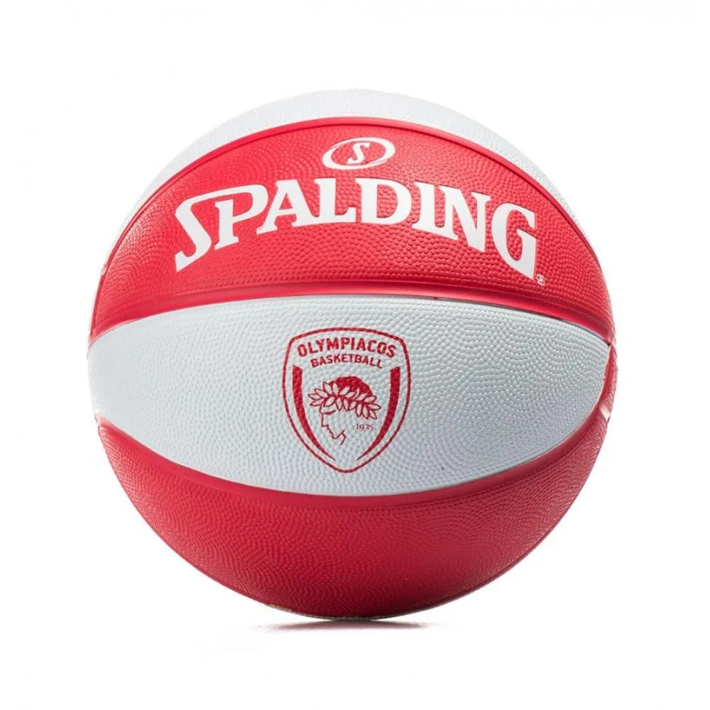 Spalding EuroLeague Olympiacos Basketball Size 7 Rubber Official Team Logo Indoor Outdoor