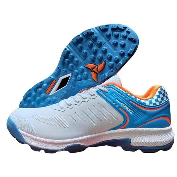 Gray-Nicolls GN Volt XW Pro Cricket Shoes Rubber Spike Blue/Orange Size 10