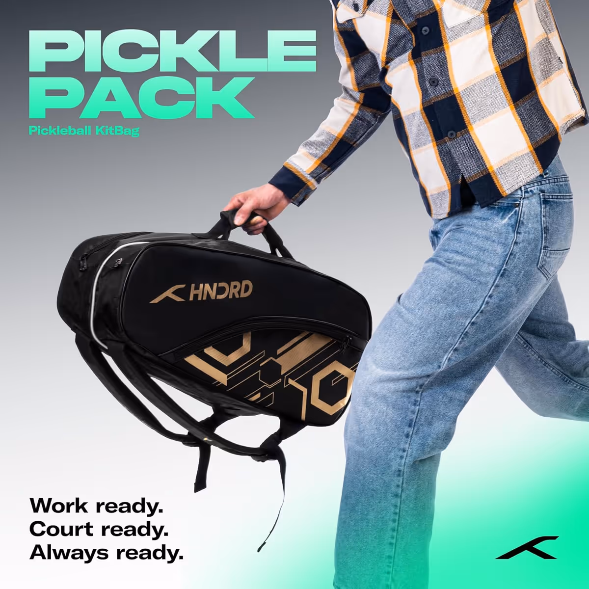 Hundred HPCK-5M387-1 Pickleball Racket Bag Black