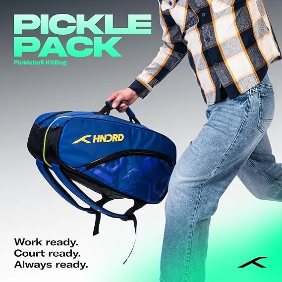 Hundred Pickleball Racket Bag Royal Blue HPCK-5M387-3 2 Paddles Ball Compartment Premium Polyester Ergonomic Straps